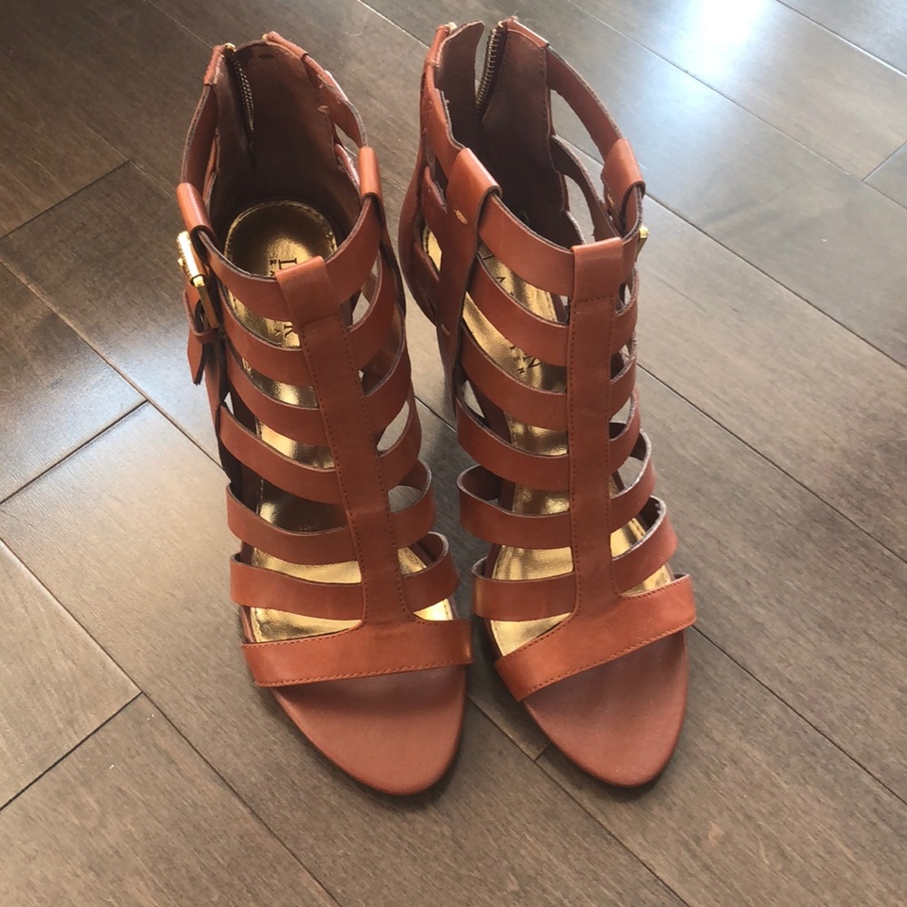 Brand new, never worn stiletto caged booties